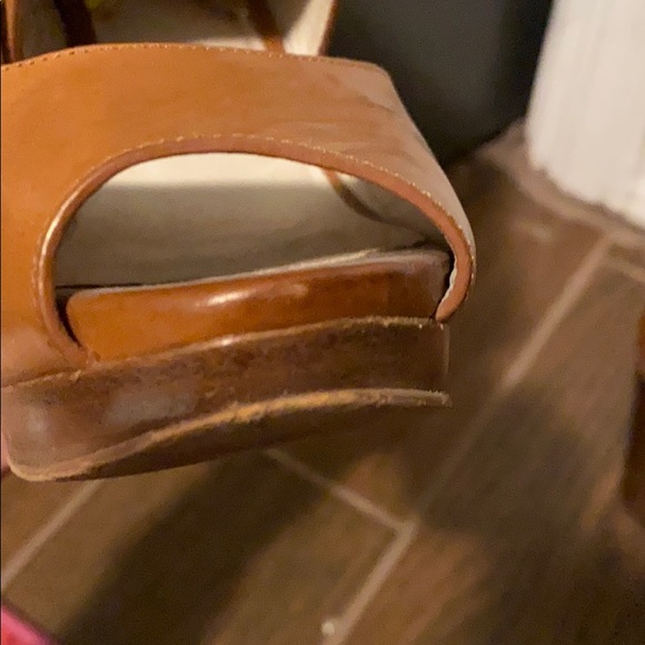 Michael Kors Tan Open Toe Heeled Booties - Picture 6 of 8